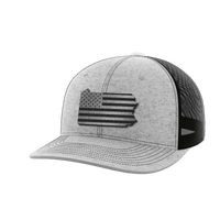 Thumbnail for Pennsylvania United Hats Hat Greater Half Heather Grey/Black Black Leatherette Pennsylvania