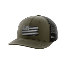 Thumbnail for Pennsylvania United Hats Hat Greater Half OD Green/Black Black Leatherette Pennsylvania