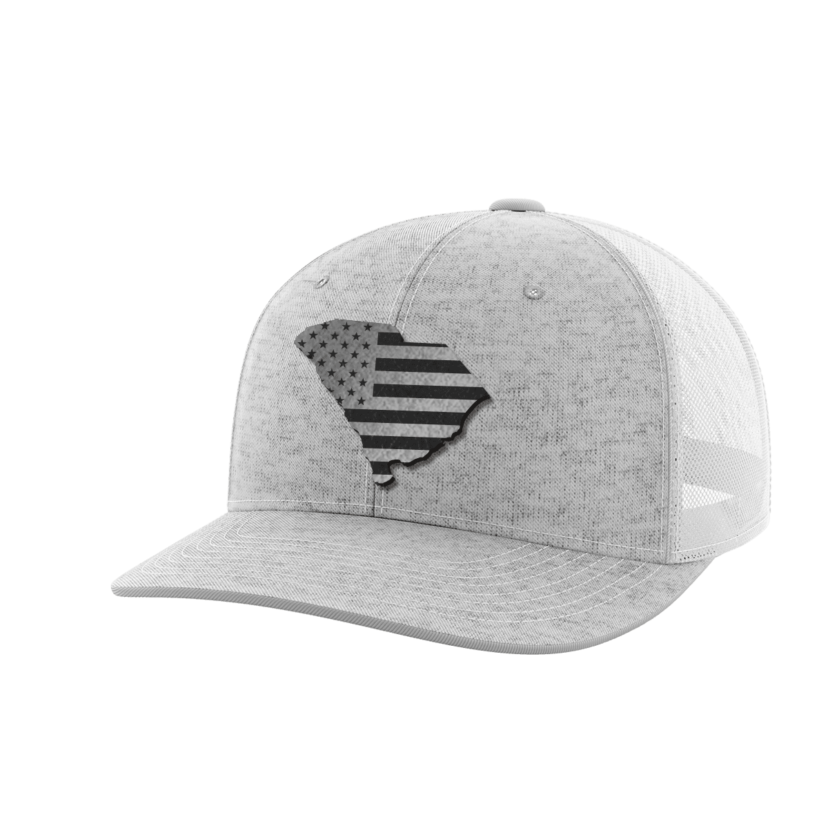 South Carolina United Hats Hat Greater Half Heather Grey/White Black Leatherette South Carolina