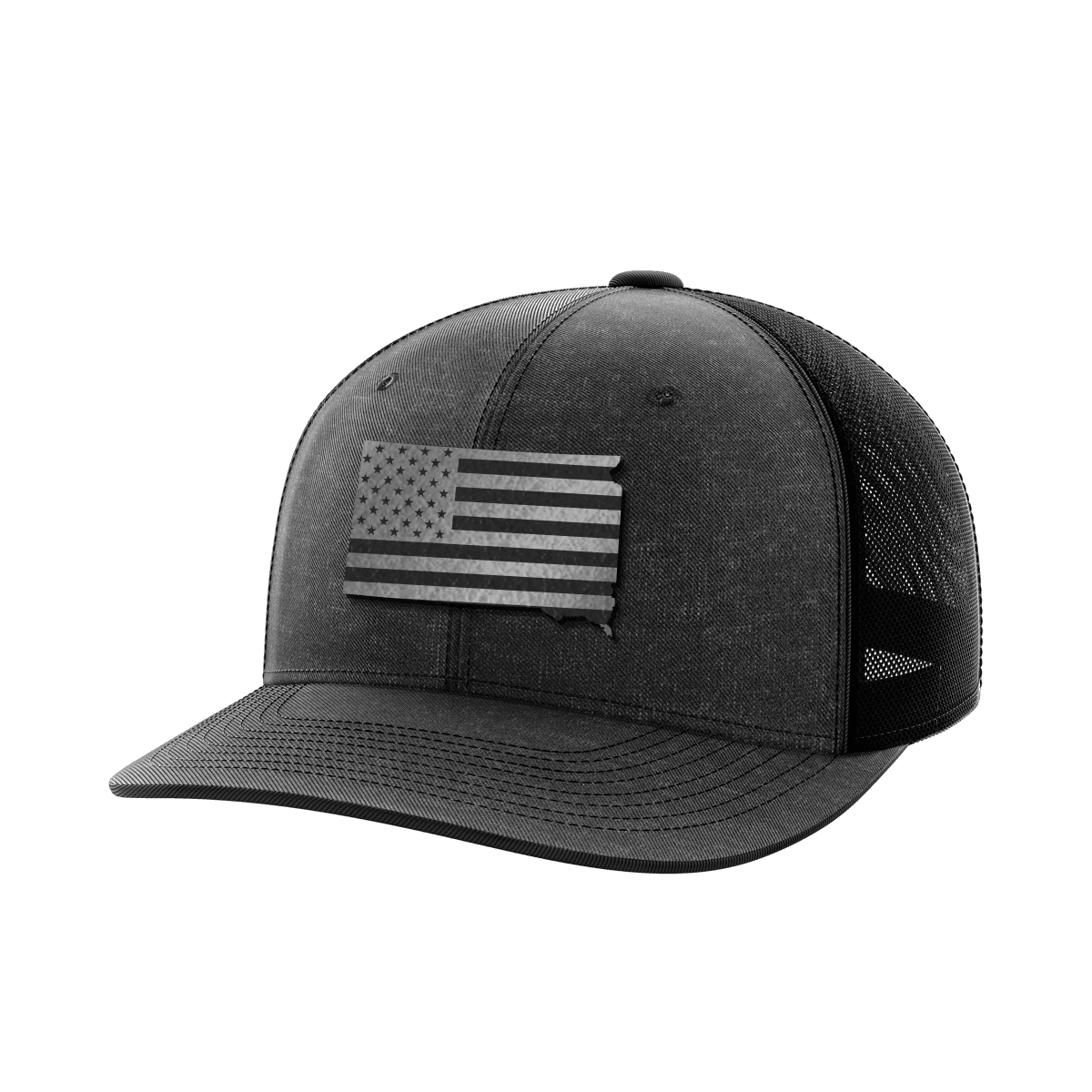 South Dakota United Hats Hat Greater Half Heather Black/Black Black Leatherette South Dakota