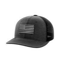 Thumbnail for South Dakota United Hats Hat Greater Half Heather Black/Black Black Leatherette South Dakota