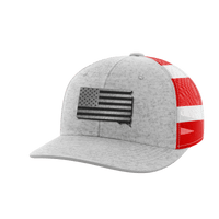 Thumbnail for South Dakota United Hats Hat Greater Half Heather Grey/Flag Black Leatherette South Dakota