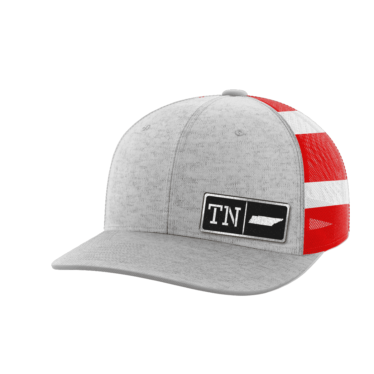 Tennessee Homegrown Hats Hat Greater Half Heather Grey/Flag Black Leatherette Tennessee