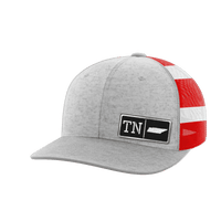 Thumbnail for Tennessee Homegrown Hats Hat Greater Half Heather Grey/Flag Black Leatherette Tennessee