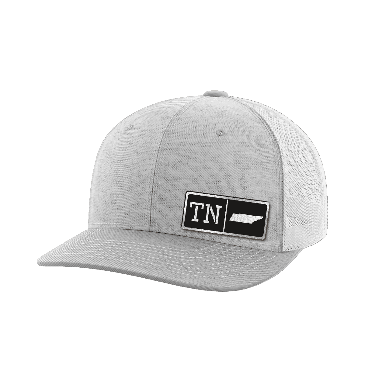 Tennessee Homegrown Hats Hat Greater Half Heather Grey/White Black Leatherette Tennessee