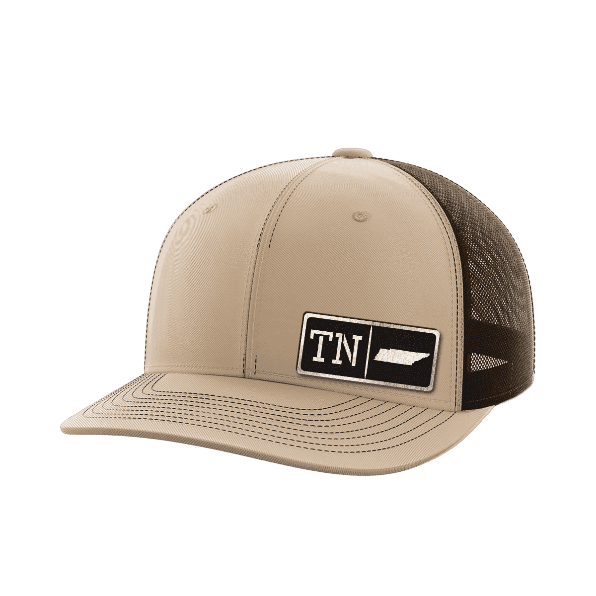 Tennessee Homegrown Hats Hat Greater Half Khaki/Coffee Black Leatherette Tennessee