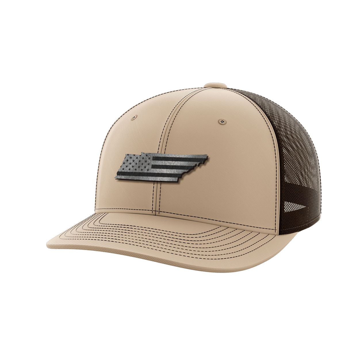 Tennessee United Hats Hat Greater Half Khaki/Coffee Black Leatherette Tennessee