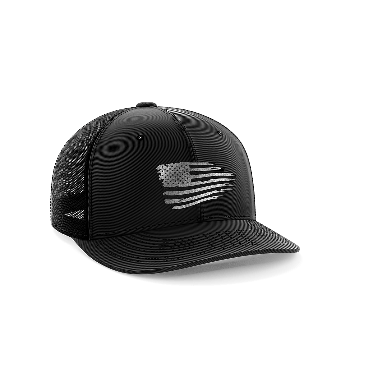 Torn Flag Patch Hat Hat Greater Half Black/Black Black Leatherette
