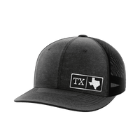 Thumbnail for Texas Homegrown Hats Hat Greater Half Heather Black/Black Black Leatherette Texas
