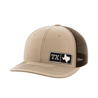 Thumbnail for Texas Homegrown Hats Hat Greater Half Khaki/Coffee Black Leatherette Texas