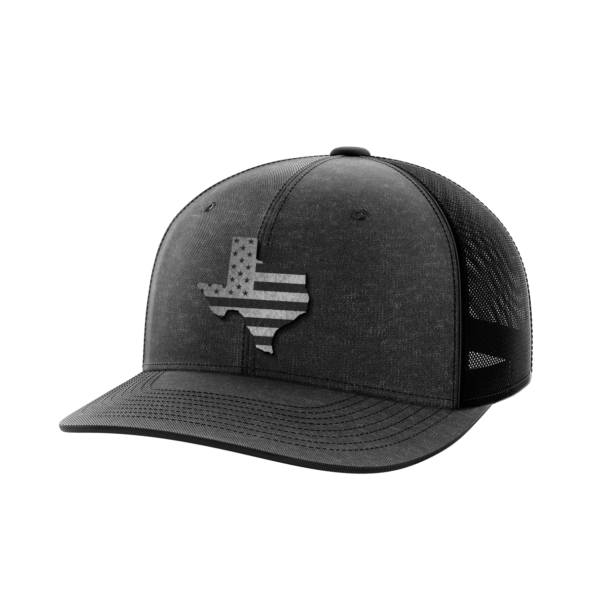 Texas United Hats Hat Greater Half Heather Black/Black Black Leatherette Texas