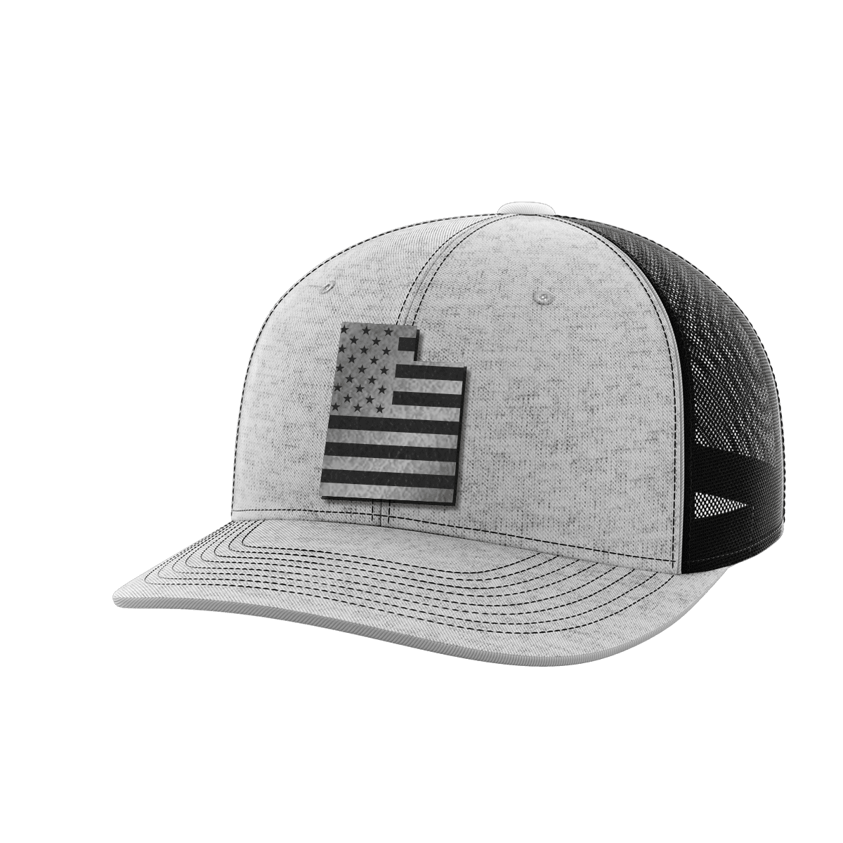 Utah United Hats Hat Greater Half Heather Grey/Black Black Leatherette Utah