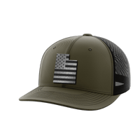 Thumbnail for Utah United Hats Hat Greater Half OD Green/Black Black Leatherette Utah