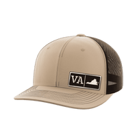 Thumbnail for Virginia Homegrown Hats Hat Greater Half Khaki/Coffee Black Leatherette Virginia