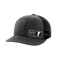 Thumbnail for Vermont Homegrown Hats Hat Greater Half Heather Black/Black Black Leatherette Vermont