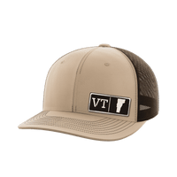 Thumbnail for Vermont Homegrown Hats Hat Greater Half Khaki/Coffee Black Leatherette Vermont