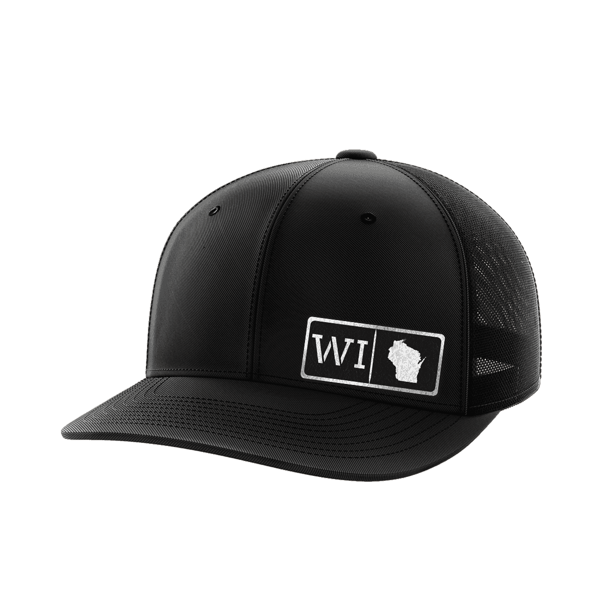 Wisconsin Homegrown Hats Hat Greater Half Black/Black Black Leatherette Wisconsin