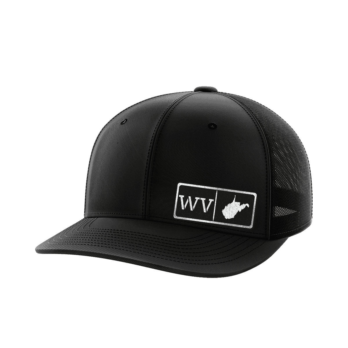West Virginia Homegrown Hats Hat Greater Half Black/Black Black Leatherette West Virginia