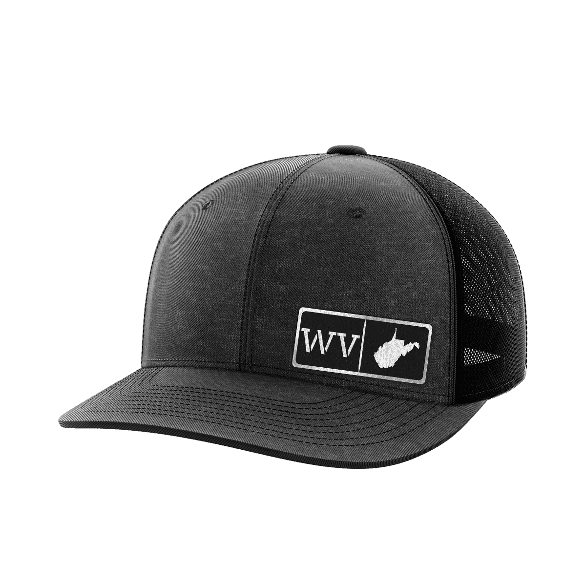 West Virginia Homegrown Hats Hat Greater Half Heather Black/Black Black Leatherette West Virginia