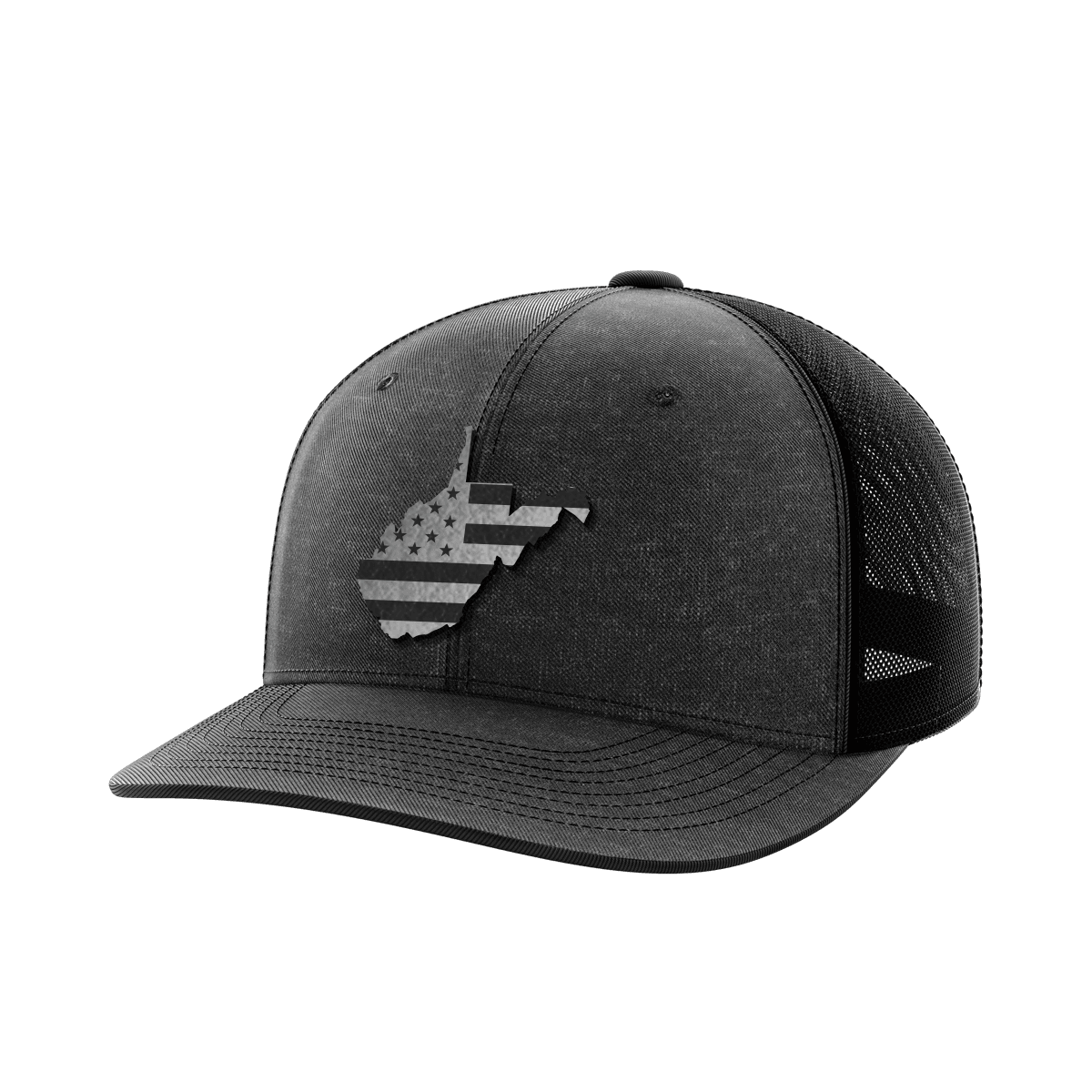 West Virginia United Hats Hat Greater Half Heather Black/Black Black Leatherette West Virginia