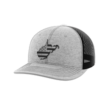 Thumbnail for West Virginia United Hats Hat Greater Half Heather Grey/Black Black Leatherette West Virginia