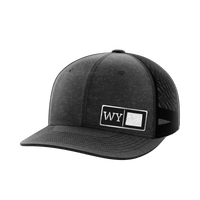 Thumbnail for Wyoming Homegrown Hats Hat Greater Half Heather Black/Black Black Leatherette Wyoming