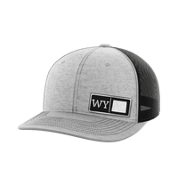 Thumbnail for Wyoming Homegrown Hats Hat Greater Half Heather Grey/Black Black Leatherette Wyoming