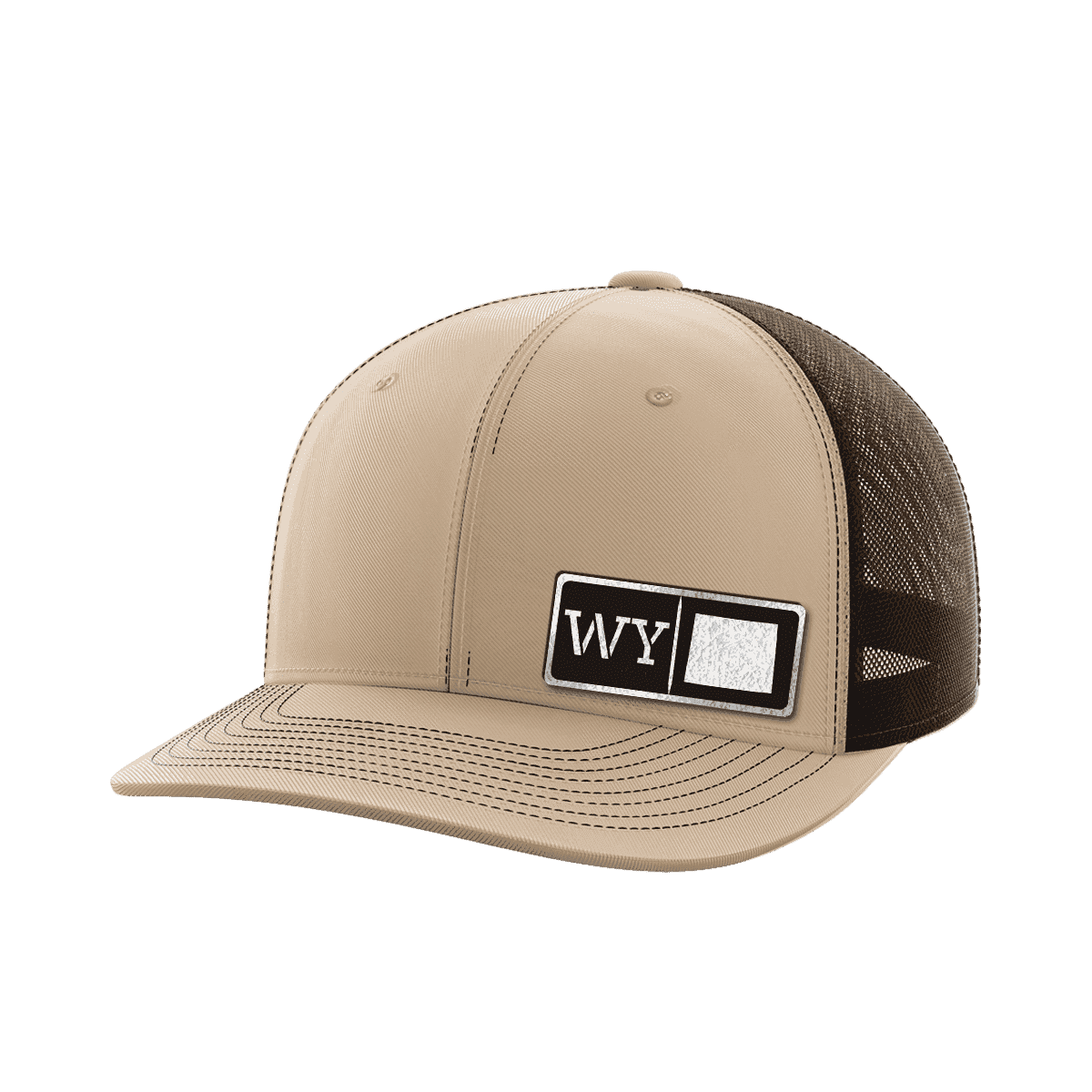 Wyoming Homegrown Hats Hat Greater Half Khaki/Coffee Black Leatherette Wyoming