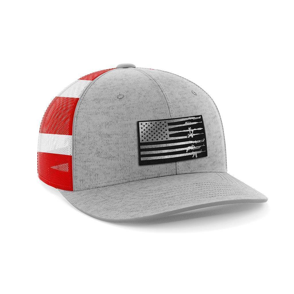 Rifle Flag Patch Hat Hat Greater Half Heather Grey/Black Black Leatherette