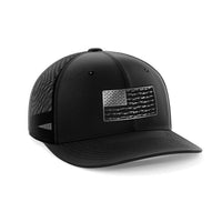 Thumbnail for Amerigun Flag Patch Hat Hat Greater Half Black/Black Black Leatherette