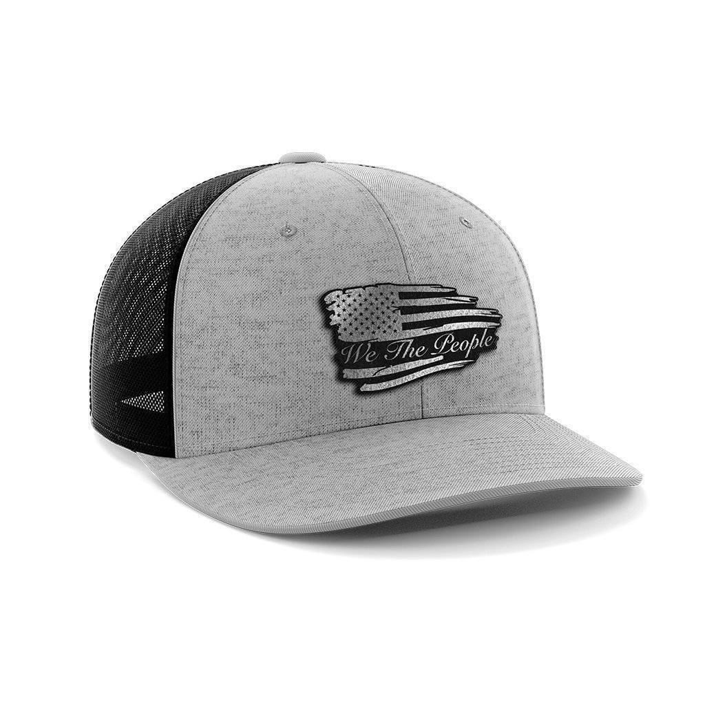 Torn Flag We The People Black Patch Hat Hat Greater Half Heather Grey/Black