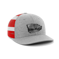 Thumbnail for Torn Flag We The People Black Patch Hat Hat Greater Half Heather Grey/Flag