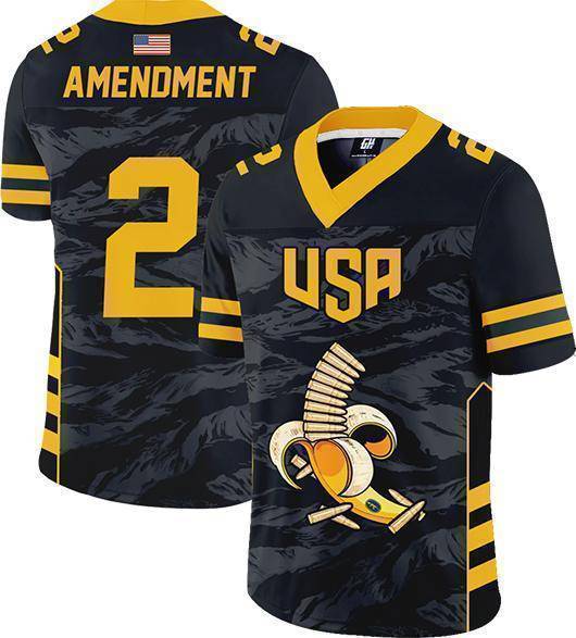 USA 2A Football Jersey Football Jersey Greater Half S Black