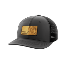 Thumbnail for Shut Up Hippie Leather Patch Hat Hat Greater Half Charcoal/Black
