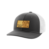 Thumbnail for Shut Up Hippie Leather Patch Hat Hat Greater Half Charcoal/White