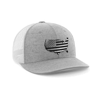 Thumbnail for Continental Flag Black Patch Hat Hat Greater Half Heather Grey/White