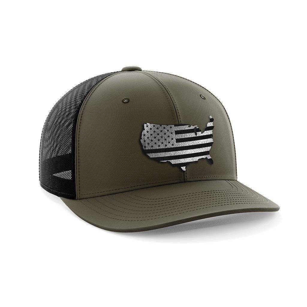 Continental Flag Black Patch Hat Hat Greater Half OD Green/Black
