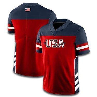 Custom USA Football Jersey (Navy) Football Jersey Greater Half