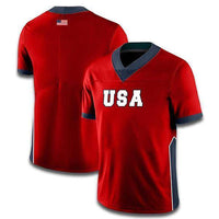 Thumbnail for Custom USA Football Jersey (Red) Football Jersey Greater Half