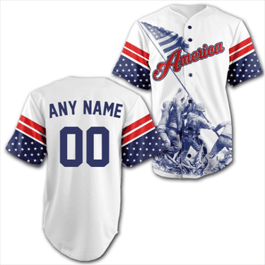 Custom Team America Baseball Jersey Baseball Jersey Greater Half S