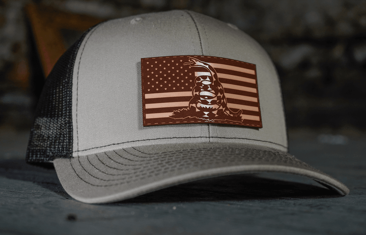 Don't Tread On Me/American Flag Patch Hat Hat Greater Half