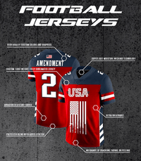 Thumbnail for USA 2A Football Jersey Football Jersey Greater Half