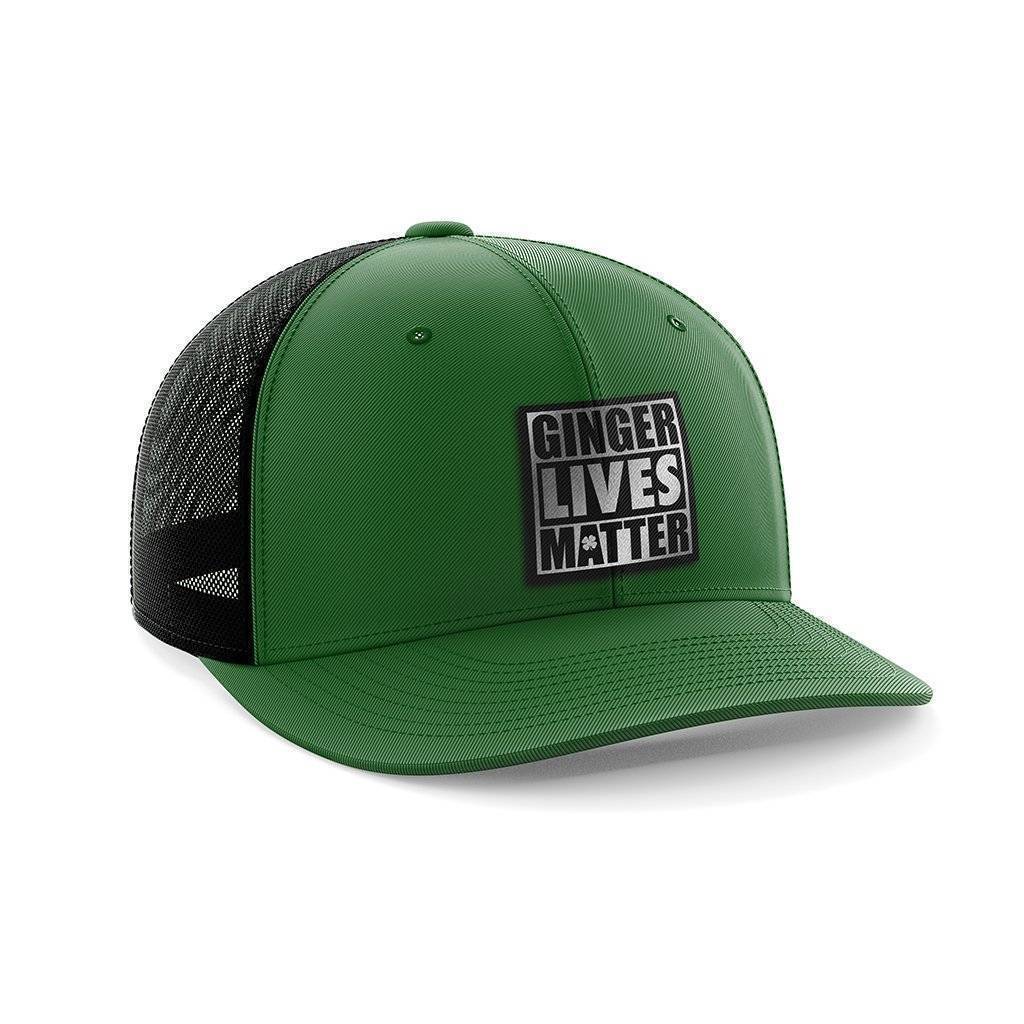 Ginger Lives Matter Patch Hat Hat Greater Half Kelly Green/Black Black Leatherette