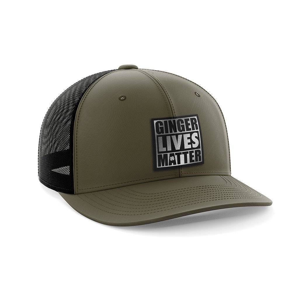 Ginger Lives Matter Patch Hat Hat Greater Half OD Green/Black Black Leatherette