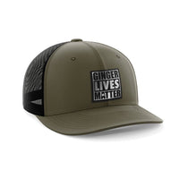 Thumbnail for Ginger Lives Matter Patch Hat Hat Greater Half OD Green/Black Black Leatherette