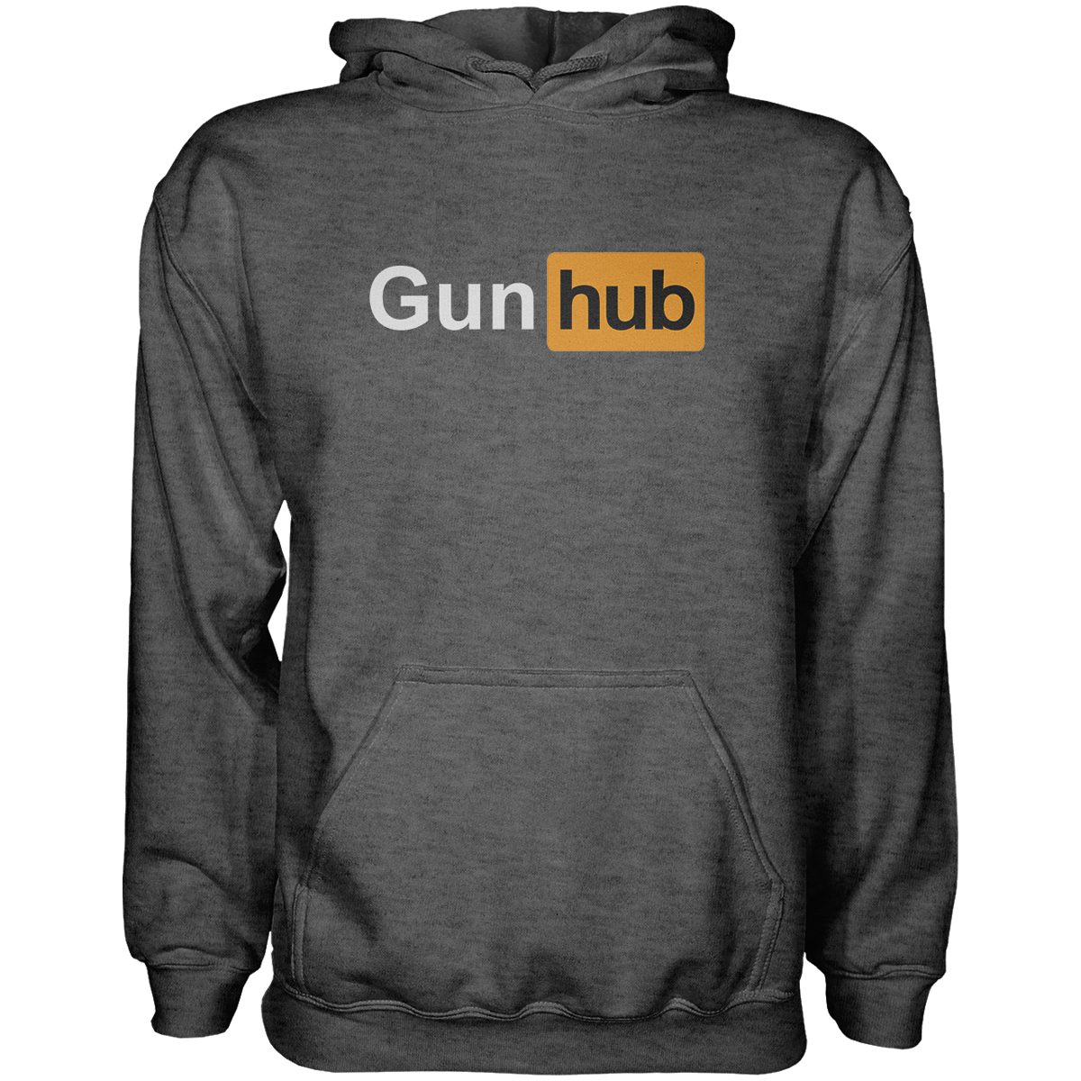 Gunhub Hoodie Graphic Fleece Hoodie Greater Half Heather Charcoal S