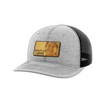Thumbnail for Shut Up Hippie Leather Patch Hat Hat Greater Half Heather Grey/Black