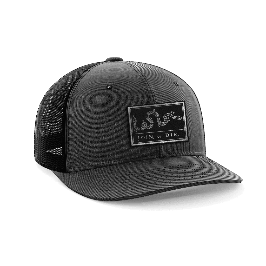 Join Or Die Patch Hat Hat Greater Half Black Leatherette Heather Black/Black