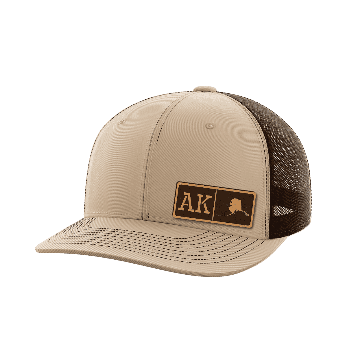 Alaska Homegrown Hats Hat Greater Half Khaki/Coffee Genuine Leather Alaska