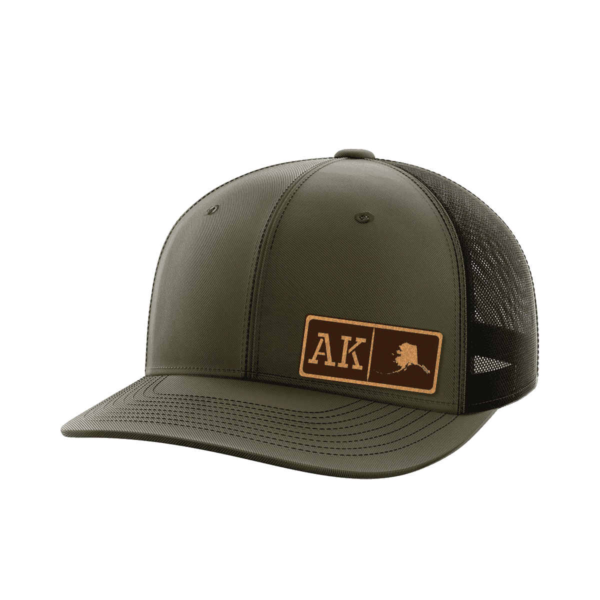 Alaska Homegrown Hats Hat Greater Half OD Green/Black Genuine Leather Alaska